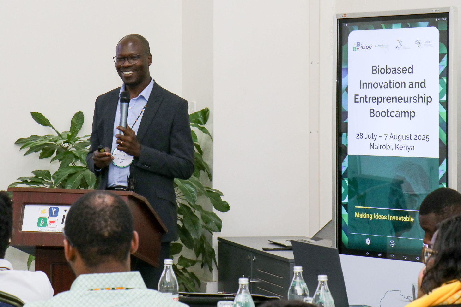 Dr Julius Ecuru, Manager for the Regional Innovation Coordination Units at icipe,